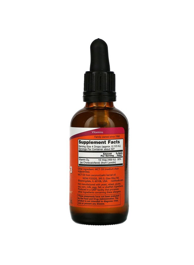 Now Foods - Liquid Vitamin D3 60 ML - Image 1