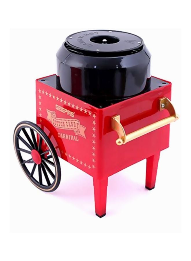 GEEPAS - Cotton Candy Maker, Mini Candy Maker, Retro Style Design | Great Gift for Birthday Parties, Children's Day and Christmas Day | Colour Candy 500 W GCM831 Red/Black - Image 1