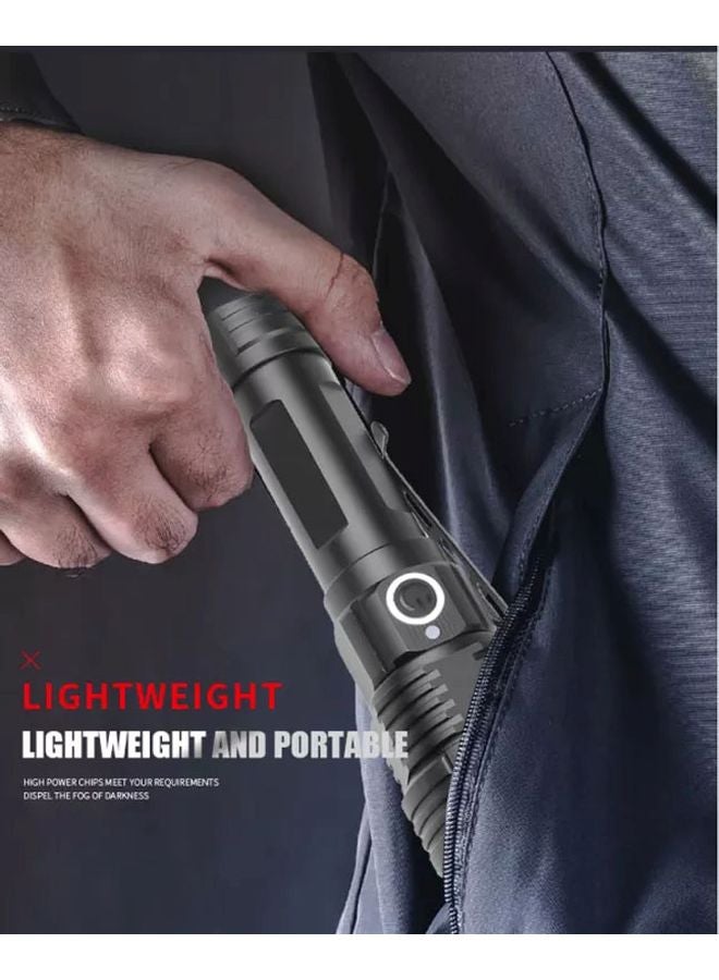 Beauenty USB Charging Tactical Flashlight Black 17x4.5x3cm  - Image 5