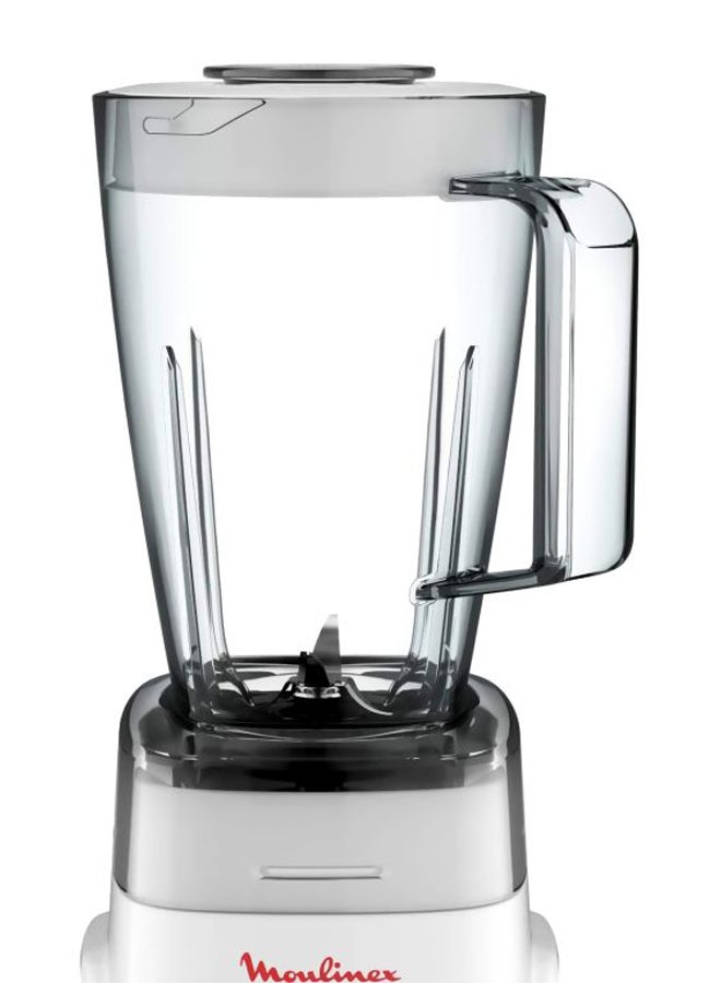 مولينكس - خلاط أصلي، سرعة واحدة ووظيفة النبض، ملحقات مطحنة ومبشرة 1.75 L 500 W LM242B28 أبيض/ شفاف - Image 1