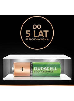 Duracell 4 - Piece AA-4 Recharge Ultra Batteries Green/Gold  - Image 2