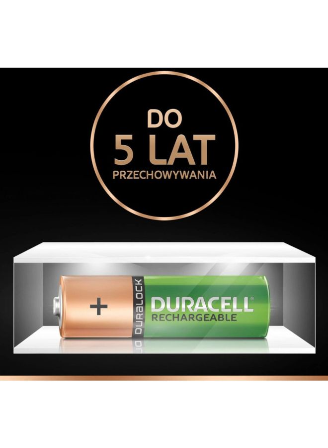 Duracell - 4 - Piece AA-4 Recharge Ultra Batteries Green/Gold - Image 1