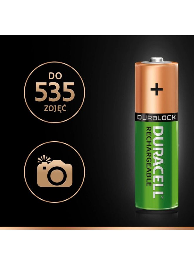 Duracell - 4 - Piece AA-4 Recharge Ultra Batteries Green/Gold - Image 1