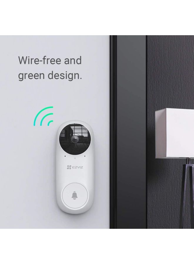 EZVIZ - DB2C Kit Wire-Free Video Doorbell with Chime White/black - Image 1