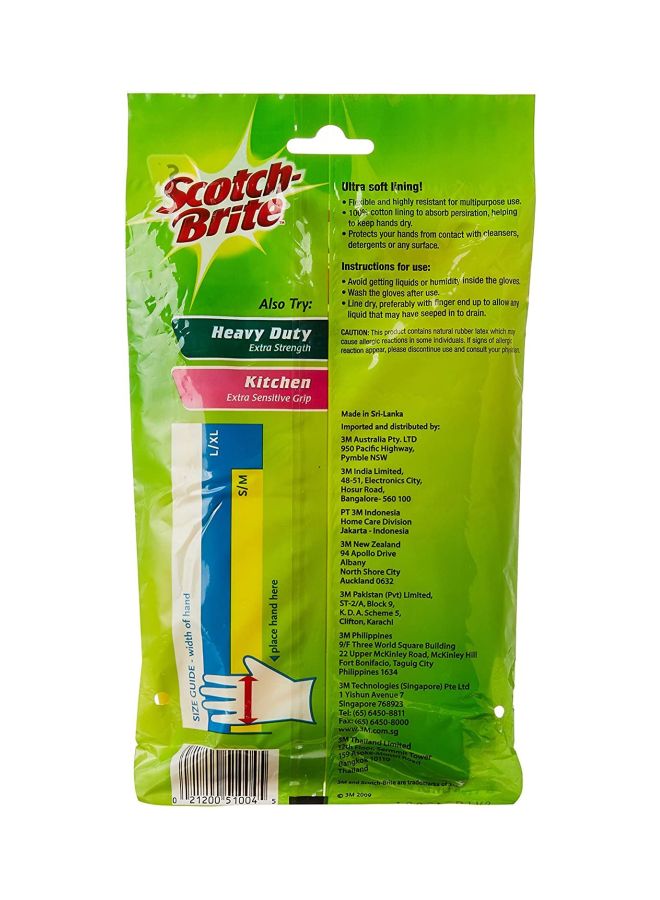 Scotch Brite Multi Purpose Cleaning Gloves Yellow - Image 3
