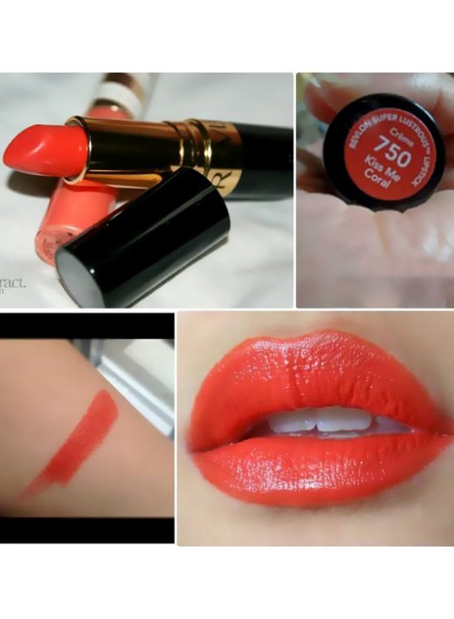 Super Lustrous Long Lasting Lipstick Kiss Me Coral 750 - v1623508093/N30596707A_5