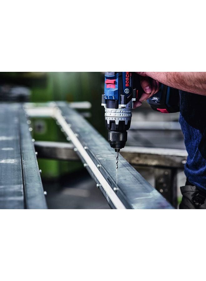 بوش طقم لقم للمثقاب الالتوائي Hss مكون من 18 قطعة مع صندوق متين فضي 14سم - Image 4