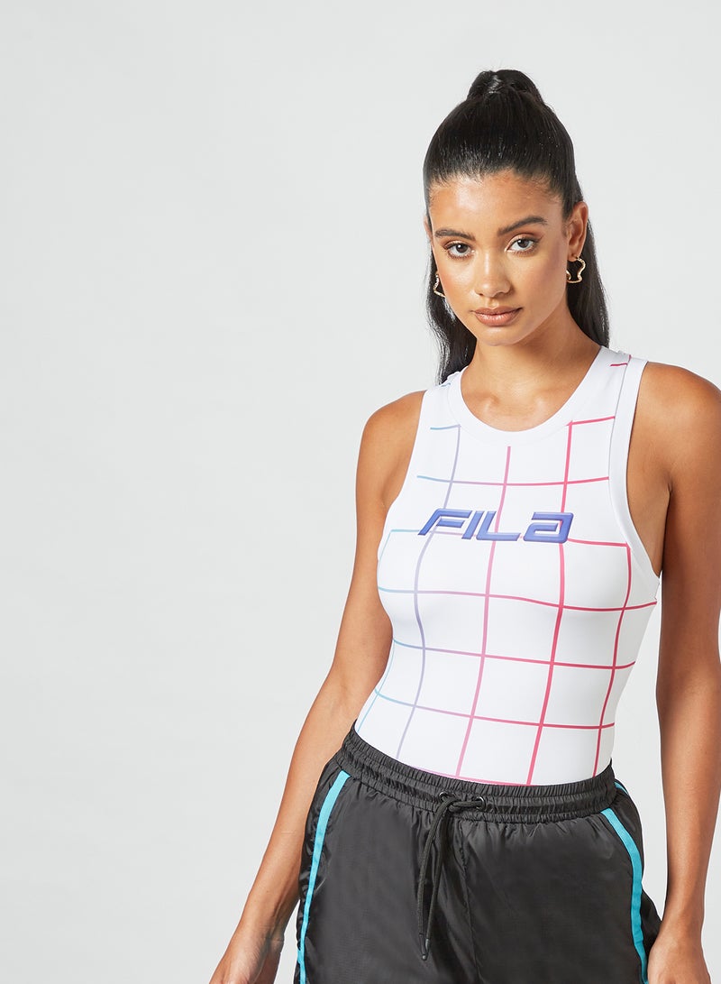 FILA - Athena Racerback Bodysuit White - Image 1