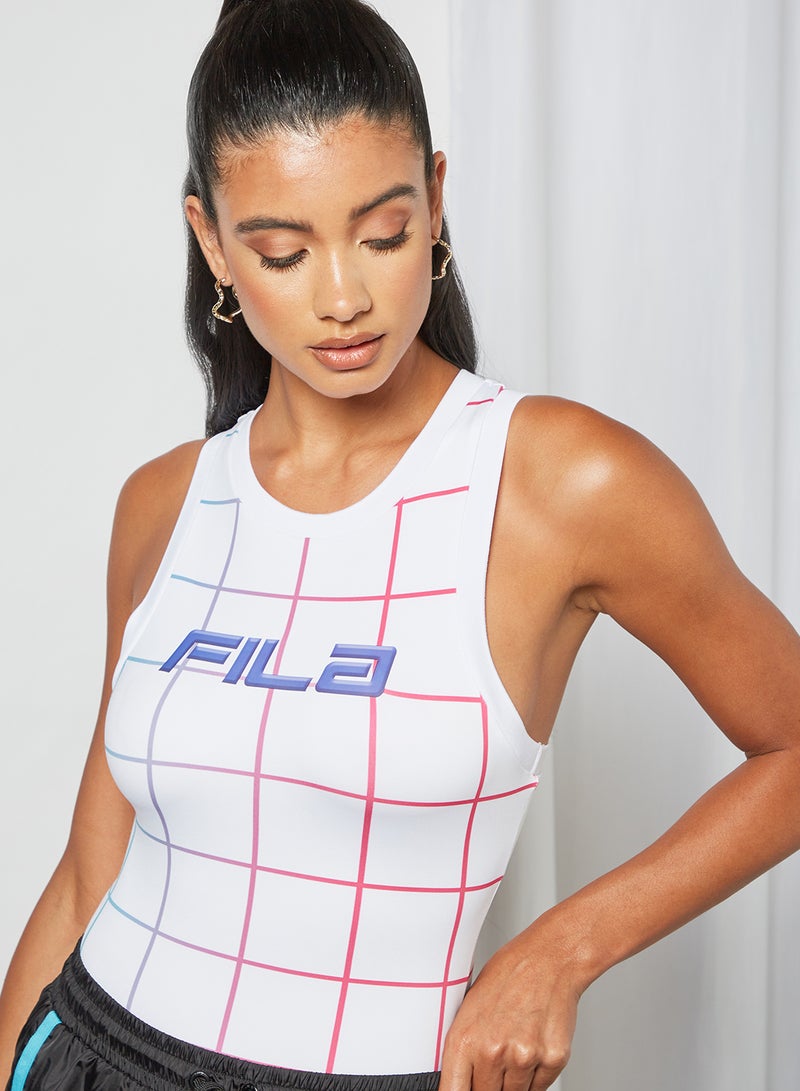 FILA - Athena Racerback Bodysuit White - Image 1