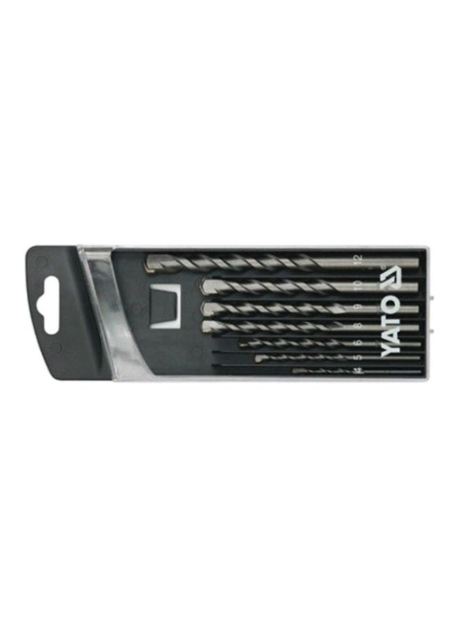Yato 7-Piece Masonry Drill Bit Set Silver 4 Millimeter, 5 Millimeter, 6 Millimeter, 8 Millimeter, 9 Millimeter, 10 Millimeter, 12  - Image 1