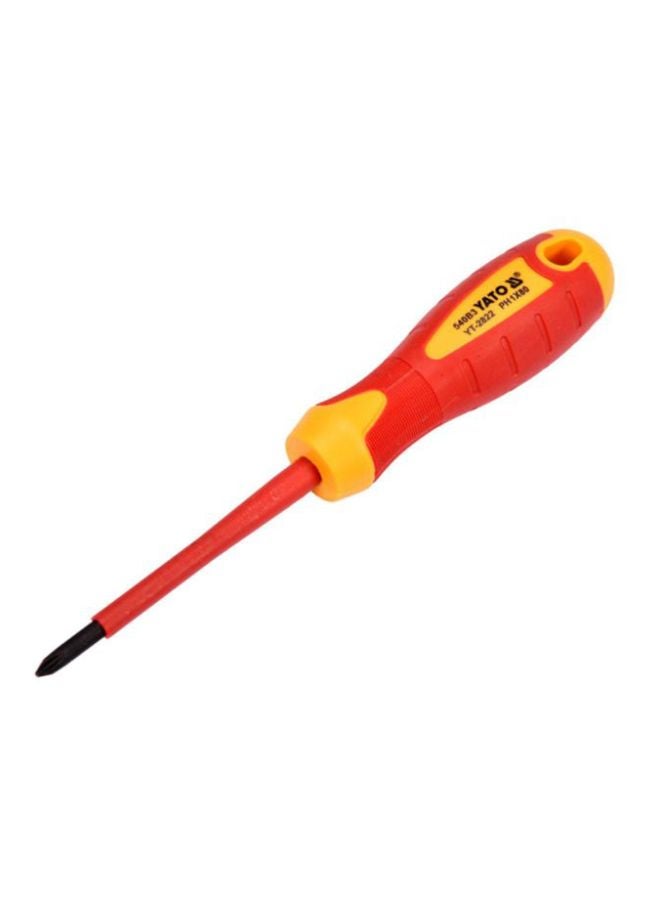 Yato Insulated Philips Screwdriver PH1x80mm VDE-1000V YT-2822 Red/Yellow 80mm - Image 1