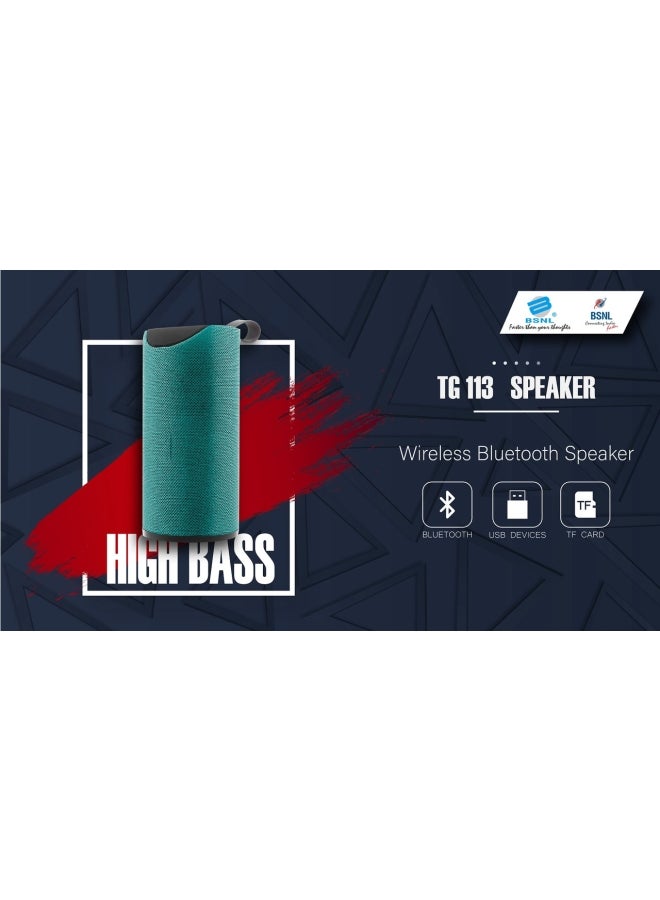 BSNL TG113 Outdoor Portable Wireless Bluetooth Speaker Green  - Image 2