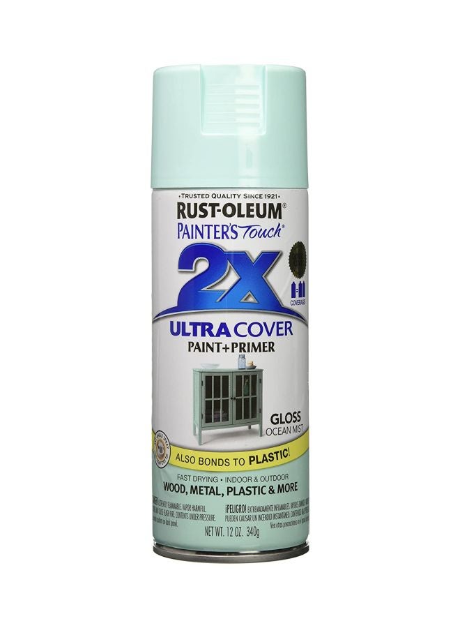 RUST-OLEUM 2X Ultra Cover Gloss Spray Light Green 340grams  - Image 1