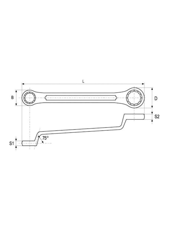 Yato Bi-Hexagonal Ring Spanner 50x55mmYT-02334 Silver - Image 2