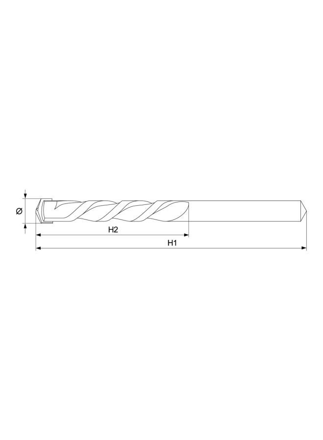 ياتو لقمة مثقاب للحفر 12×200 مم طراز YT-4380 فضي  - Image 2