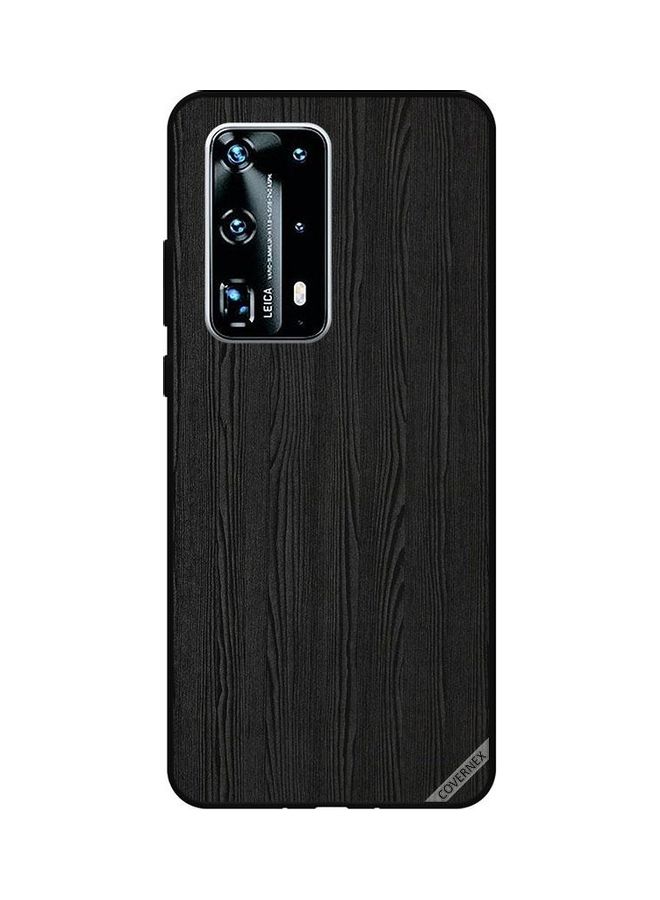 Covernex Huawei P40 Pro Plus Protective Case Cover Printed Featuring Black Wooden Pattern DESIGN_0042 - Image 1