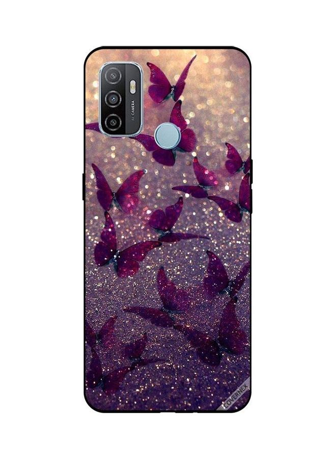 Covernex Glitter Butterflies Protective Case Cover For Oppo A53/A53S Multicolour