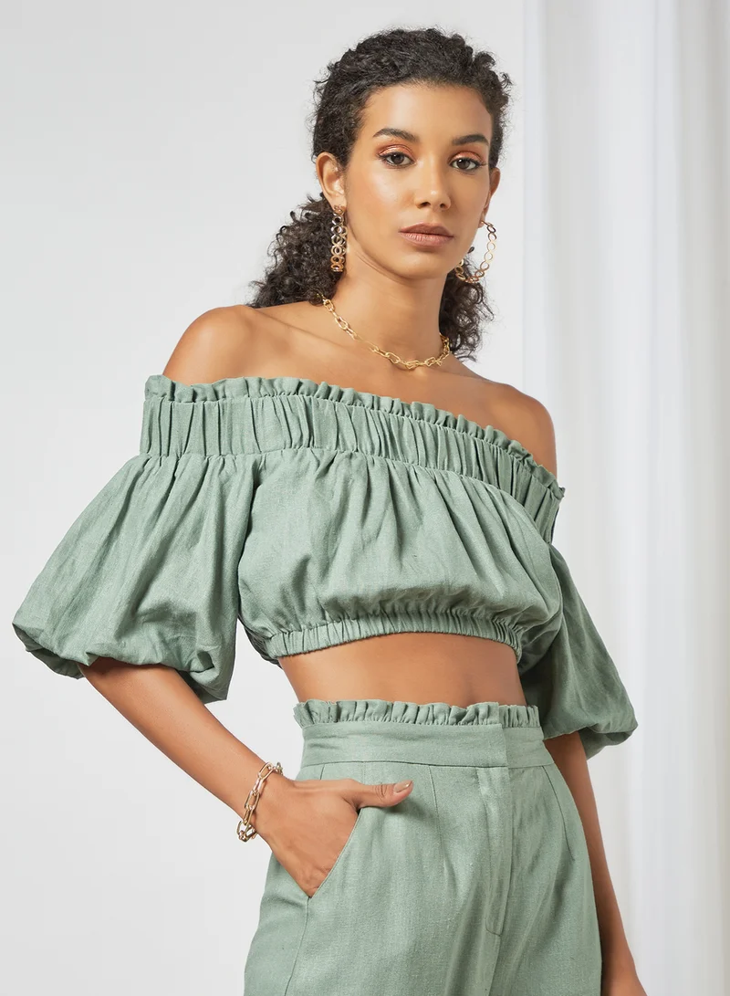 The Fifth Off-Shoulder Crop Top