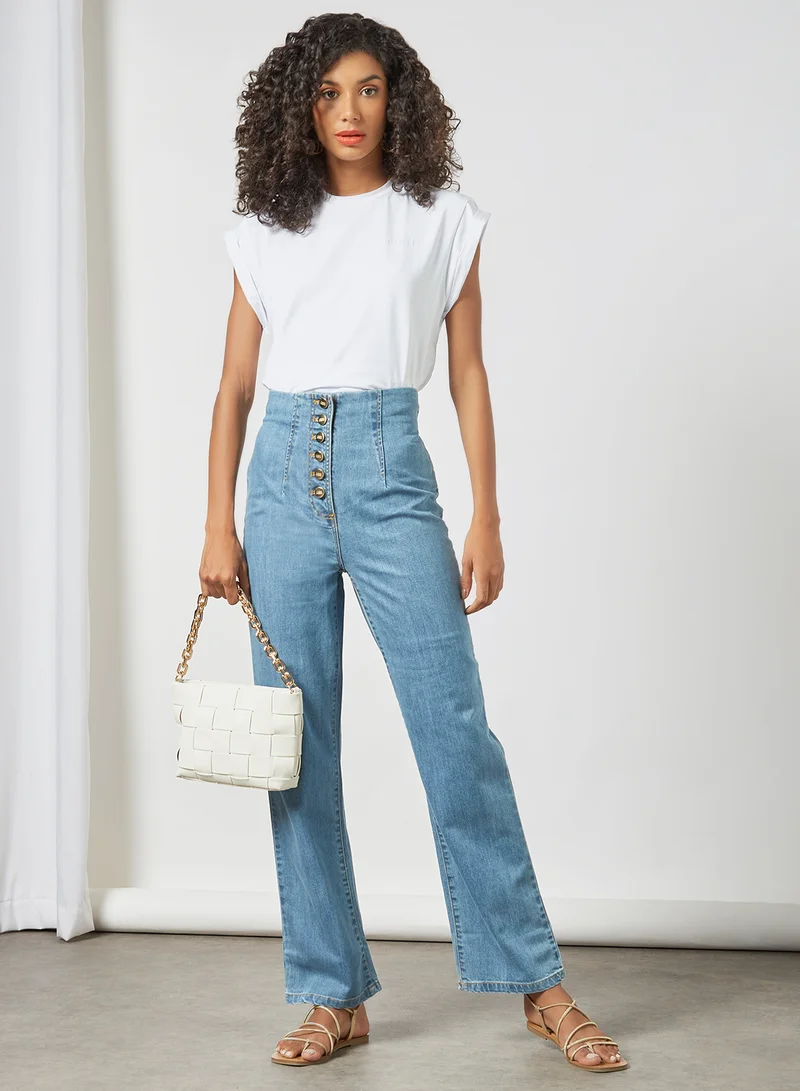 The Fifth Cap Sleeve Top Ivory
