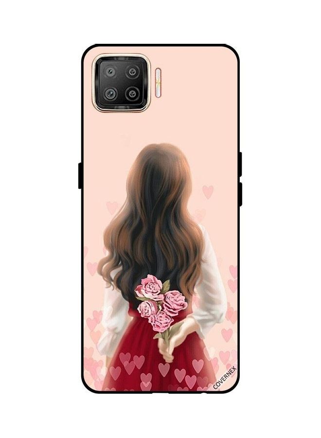 كوفرنيكس غطاء حماية واقٍ لهاتف أوبو F17 فتاة تخفي زهور - Image 1