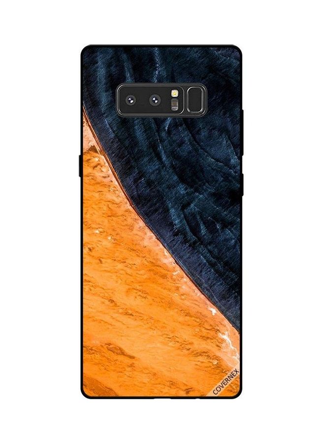 Covernex Samsung Galaxy Note 8 Protective Case Cover Printed Featuring Yellow & Black Paint Pattern DESIGN_0291 - Image 1