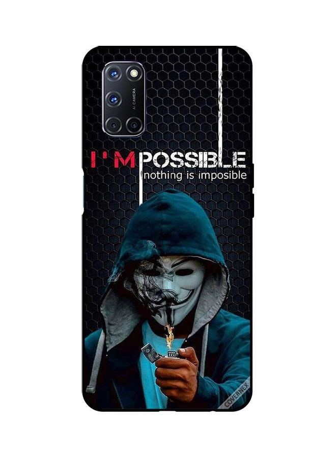 كوفرنيكس - غطاء حماية لهواتف أوبو A52/A72/A92 بطبعة تحمل عبارة "I'm Possible Nothing Is Impossible" - Image 1