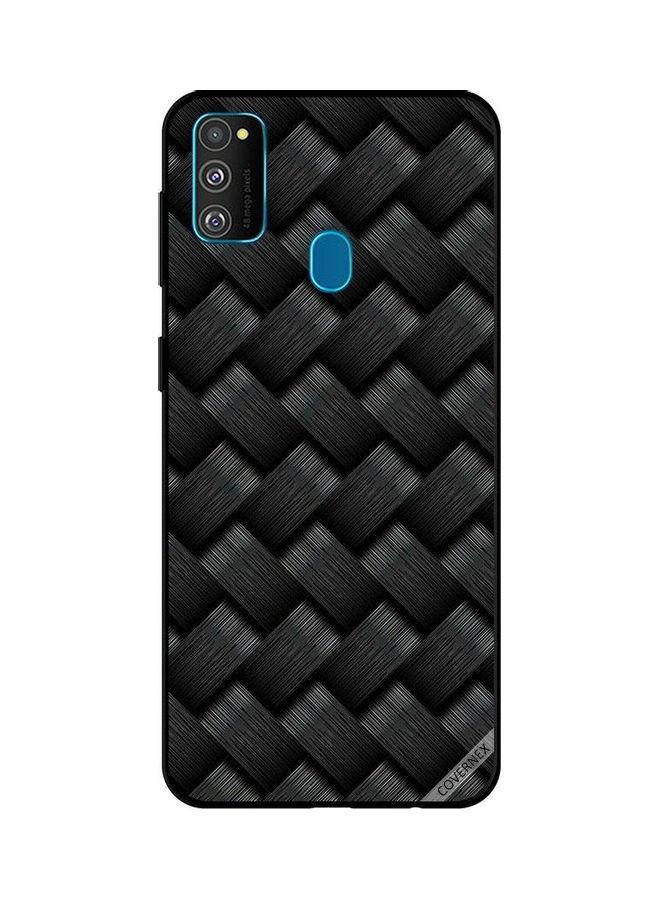 Covernex Stripes Pattern Protective Case Cover For Samsung Galaxy M30s Black - Image 1