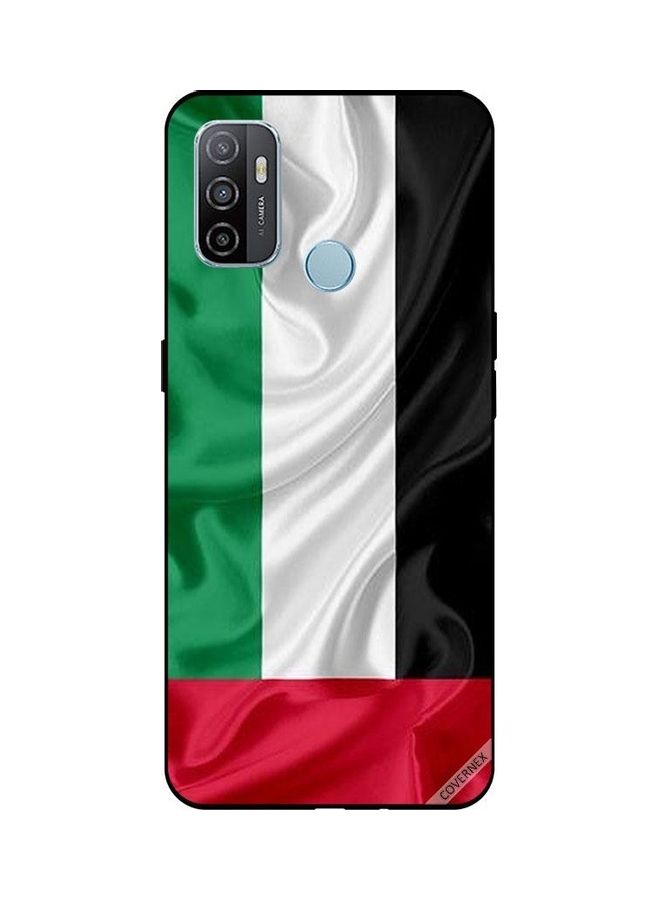 كوفرنيكس غطاء حماية واقٍ بتصميم علم الإمارات العربية المتحدة على القماش لهاتف أوبو A53/A53S متعدد الألوان