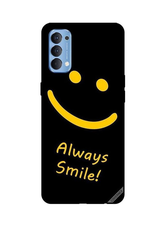 Covernex Protective Case Cover For Oppo Reno4 Always Smile Yellow - Image 1