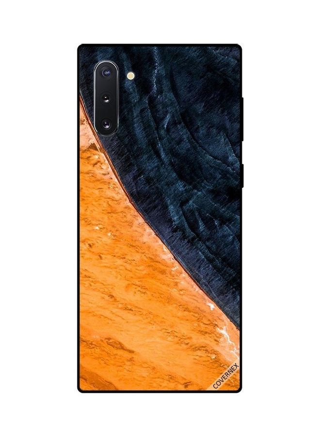 كوفرنيكس غطاء حماية بتصميم طلاء لهاتف جالاكسي نوت 10 برتقالي/أسود - Image 1