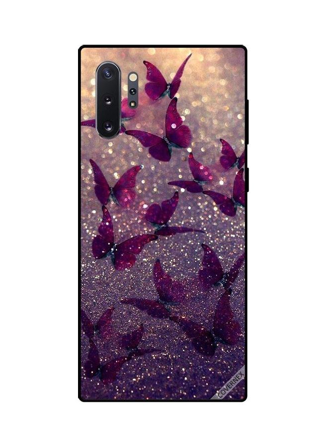 Covernex Samsung Galaxy Note 10 Plus Protective Case Cover Printed Featuring Glitter Butterflies DESIGN_0122 - Image 1