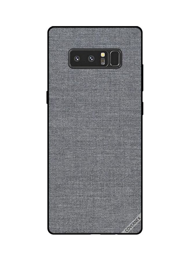 Covernex Samsung Galaxy Note 8 Protective Case Cover Printed Featuring Grey Cloth Pattern DESIGN_0129 - Image 1