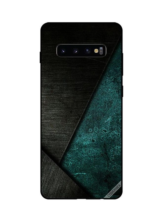 كوفرنيكس غطاء حماية لهاتف سامسونج جالاكسي S10+ أسود/أخضر داكن - Image 1