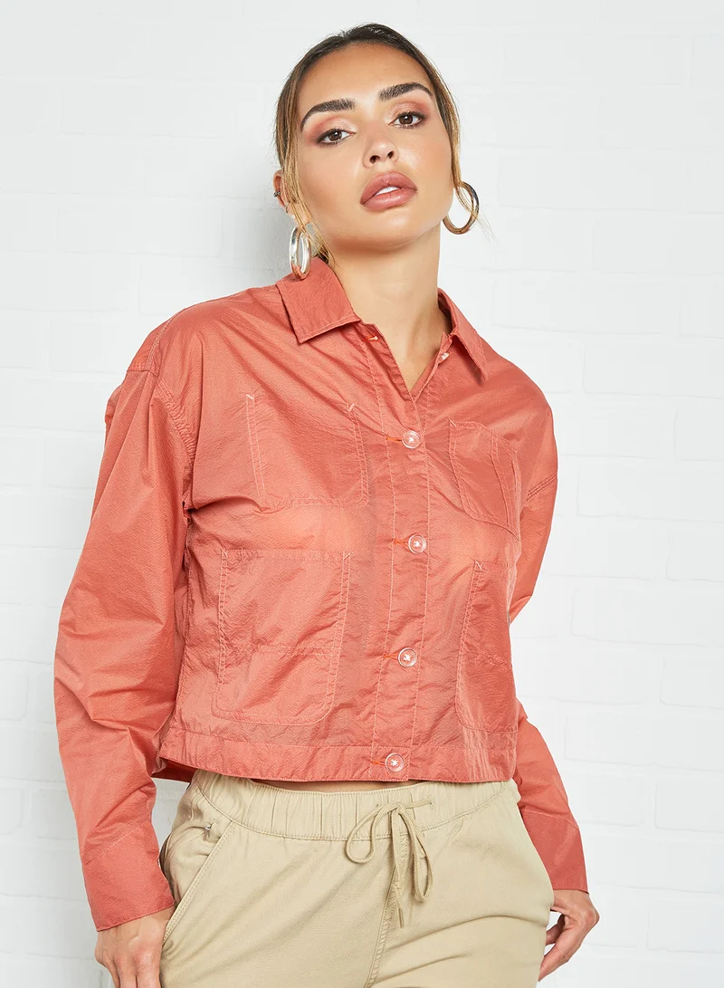 CONVERSE ​Sheer Chore Coat Jacket Pink