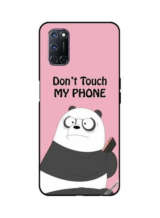 كوفرنيكس غطاء حماية واقٍ بطبعة دب الباندا وعبارة "Don't Touch My Phone" لهاتف أوبو A52/A72/A92 متعدد الألوان