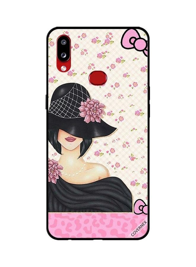 كوفرنيكس غطاء حماية واقٍ لهاتف سامسونج جالاكسي A10S بطبعة فنية لفتاة ترتدي قبعة - Image 1