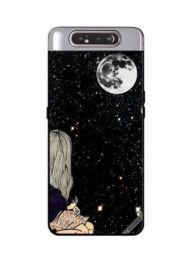 Covernex Samsung Galaxy A80 Protective Case Cover Printed Featuring Looking At Moon DESIGN_0173 - Image 1