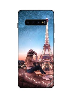 Brown Hat Girl And Eiffel Tower Protective Case Cover For Samsung Galaxy S10 Plus Multicolour