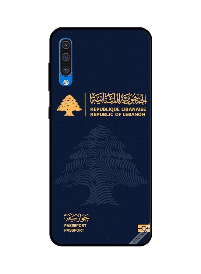 كوفرنيكس غطاء حماية واقِ لموبايل سامسونج جالاكسي A50 أزرق/ذهبي - Image 1