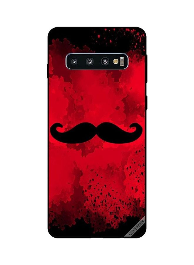 Covernex Protective Case Cover For Samsung Galaxy S10 Moustache Red - Image 1