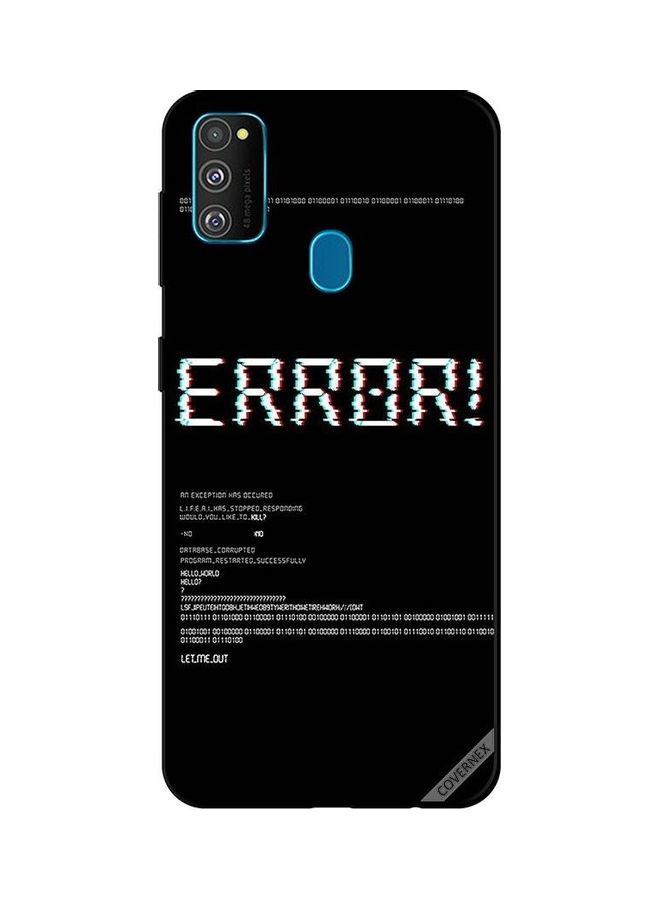 كوفرنيكس غطاء حماية واقٍ بطبعة كلمة "Error" لهاتف سامسونج جالاكسي M30s أسود/ أبيض - Image 1