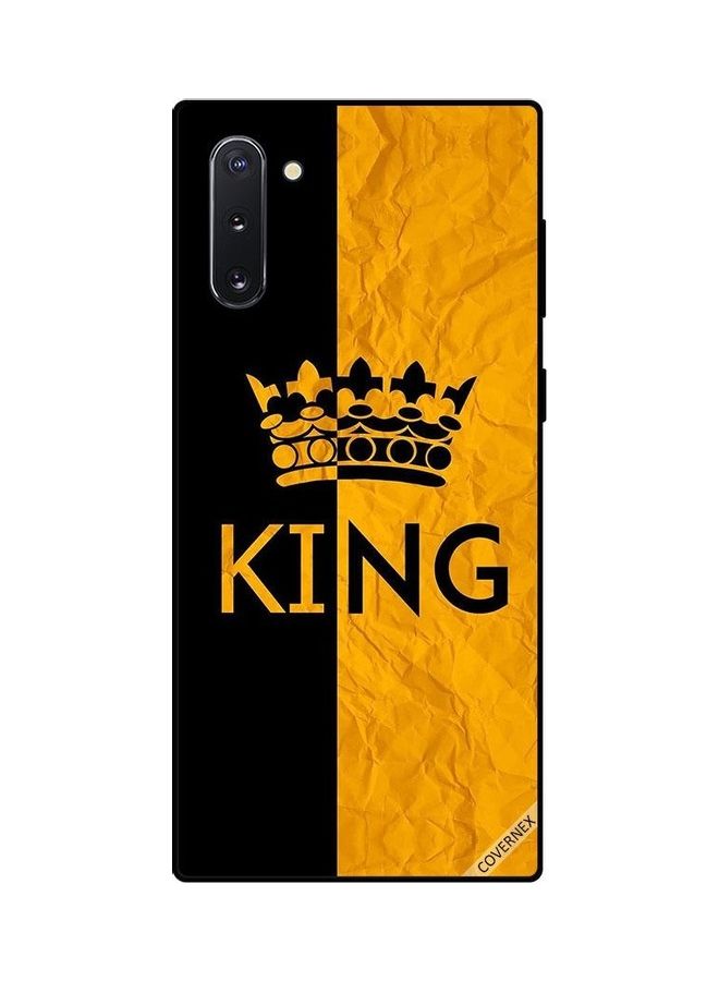 Covernex Samsung Galaxy Note 10 Protective Case Cover Printed Featuring King Black & Yellow DESIGN_0158 - Image 1