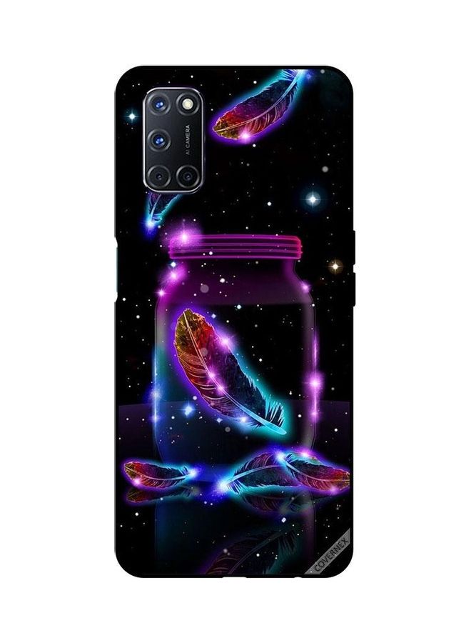 كوفرنيكس غطاء حماية واقٍ لهاتف أوبو A72 طبعة وعاء بداخله ريشة - Image 1