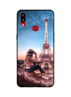 Protective Case Cover For Samsung Galaxy A10s Brown Hat Girl And Effiel Tower