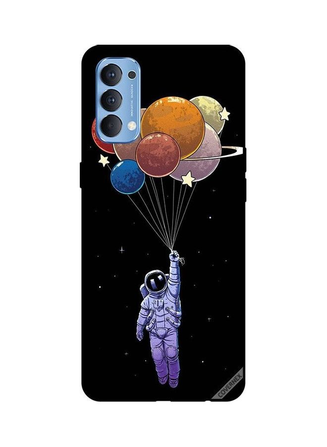 كوفرنيكس غطاء حماية واقٍ لهاتف أوبو رينو 4 رائد فضاء يمسك بالكواكب - Image 1
