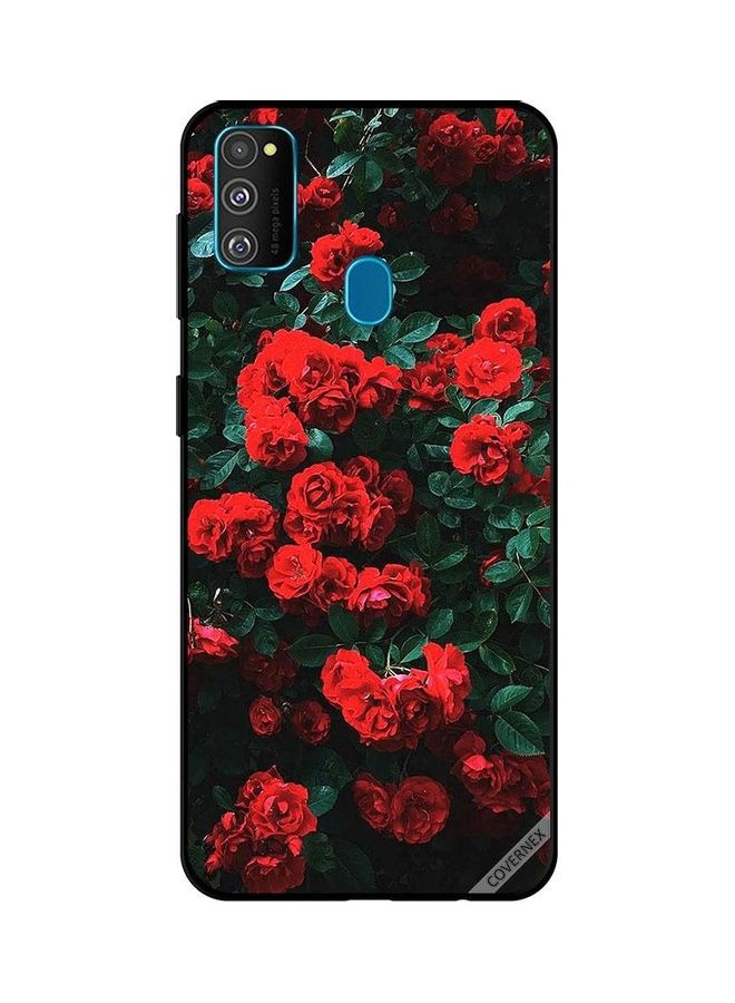 Covernex Garden Of Red Roses Printed Protective Case Cover For Samsung Galaxy M30s Red/Green