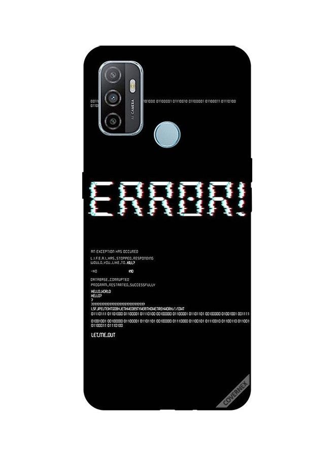 كوفرنيكس غطاء حماية واقٍ بطبعة "Error" لهاتف أوبو A53/A53S أسود/ أبيض