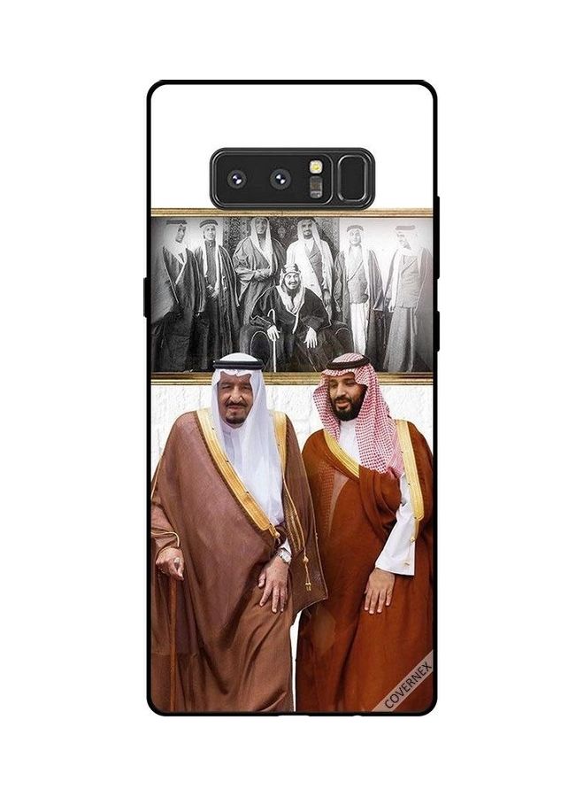 Covernex Samsung Galaxy Note 8 Protective Case Cover Printed Featuring King Salman & Mbs Talking While Walking DESIGN_0160 - Image 1