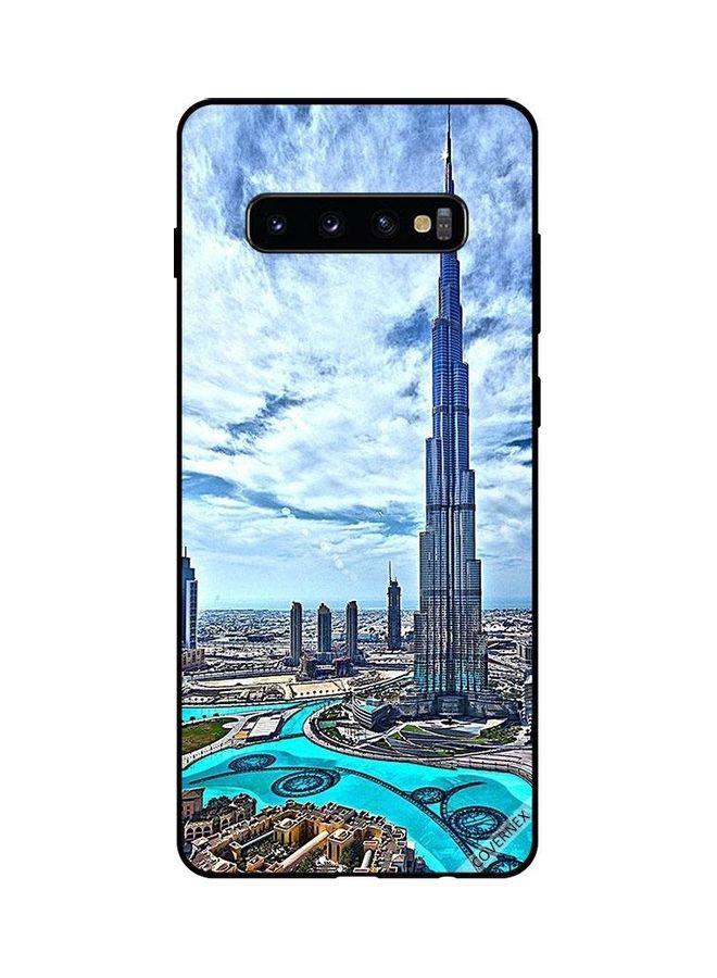 Covernex Samsung Galaxy S10 Plus Protective Case Cover Printed Featuring Burj Khalif Touching Clouds DESIGN_0053 - Image 1