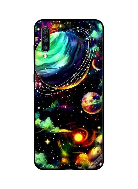 Saturn Printed Protective Case Cover For Samsung Galaxy A70 Multicolour